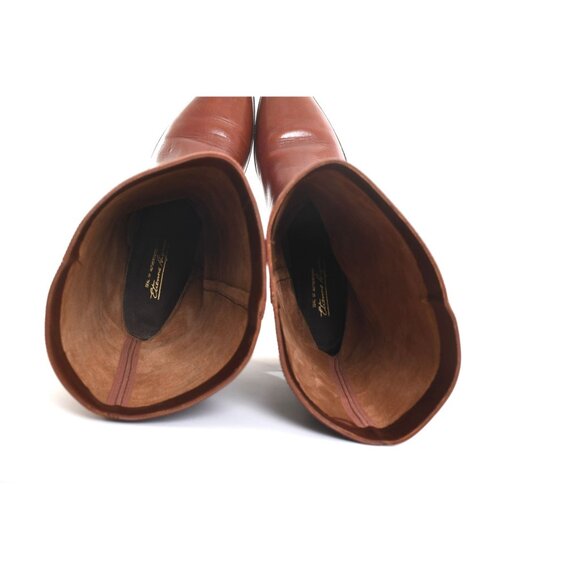 Vintage 1980s Size 8N Brown Short Heel Tall Leather Boots | by Etienne Agner - Picture 7 of 10